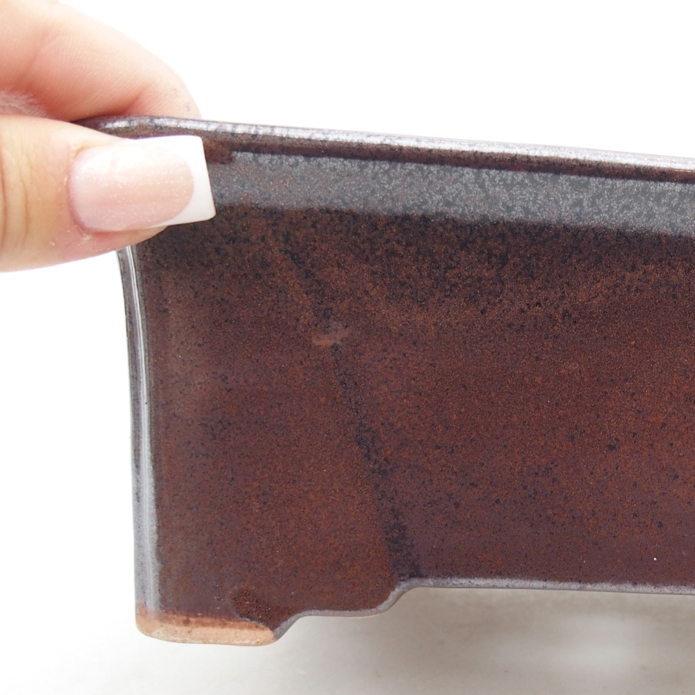 Bonsaischale aus Keramik 18 x 14 x 7 cm, braun