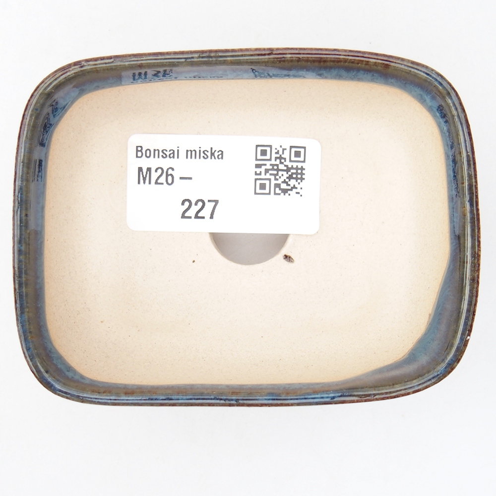 Mini-Bonsaischale 8 x 6,5 x 3 cm, Farbe blau