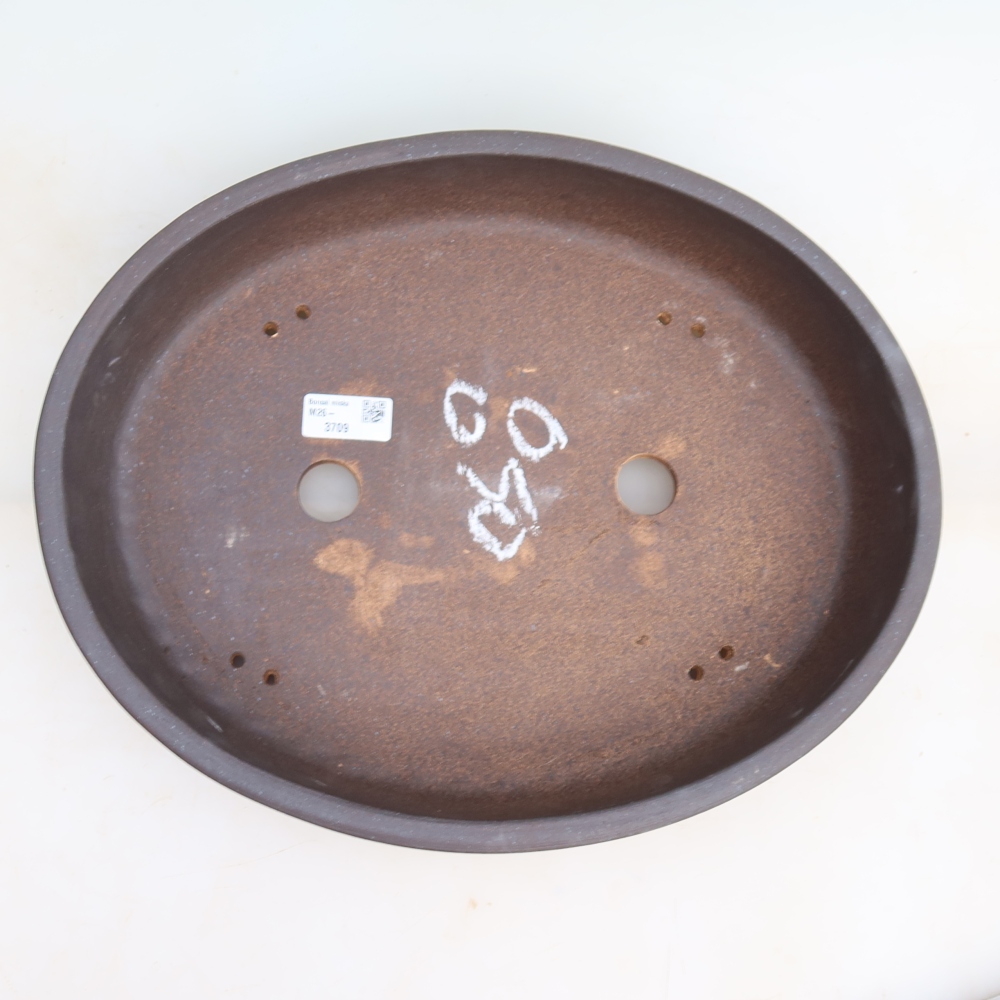 Keramik-Bonsai-Schale 38 x 30,5 x 7,5 cm, Farbe: braun