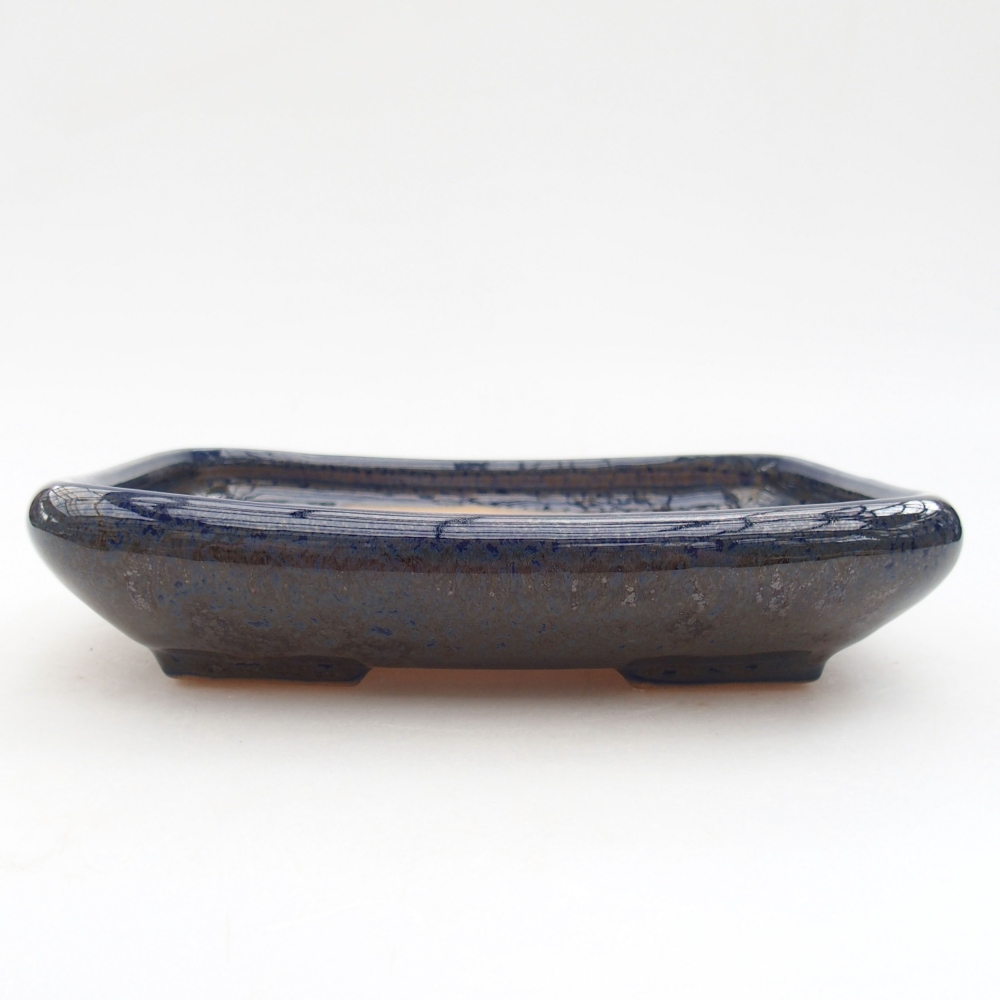 Keramik-Bonsaischale 17 x 14 x 3,5 cm, Farbe blau