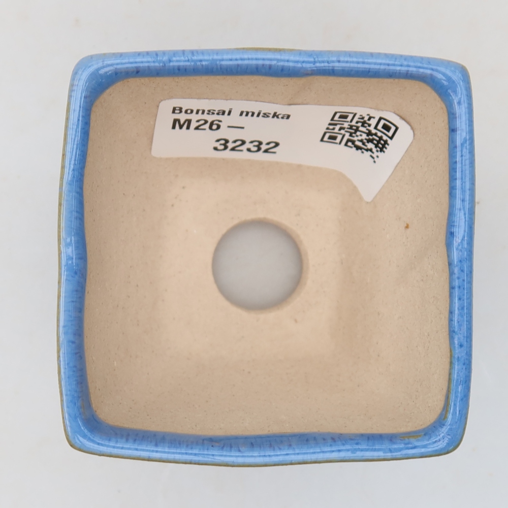 Bonsaischale aus Keramik 5,5 x 5,5 x 4,5 cm, Farbe blau