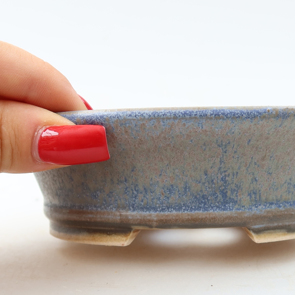 Keramik-Bonsai-Schale, 13 x 11,5 x 4 cm, Farbe: Blau