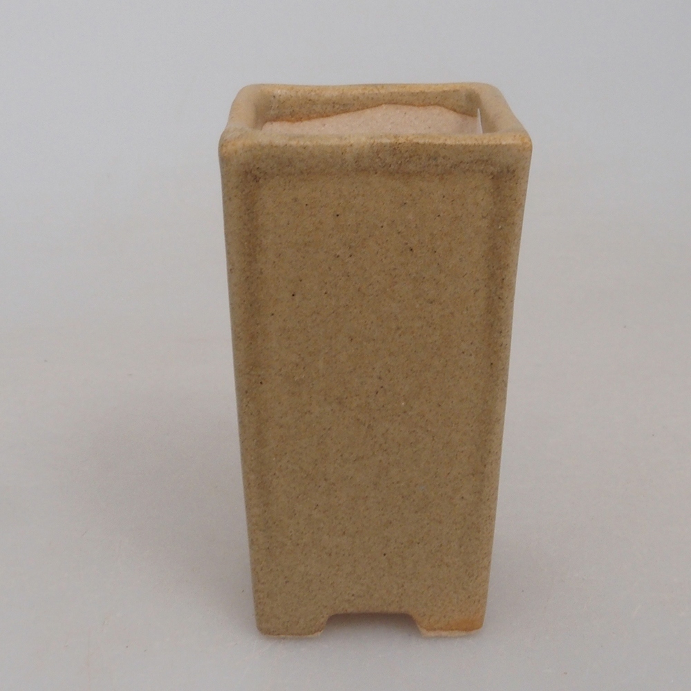 Mini-Bonsaischale 3 x 3 x 5,5  cm, Farbe braun