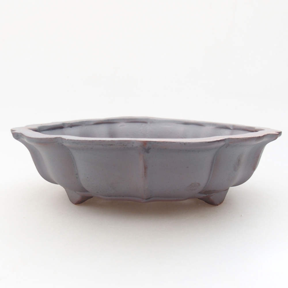 Keramik-Bonsaischale 18 x 18 x 5 cm, Farbe metallische
