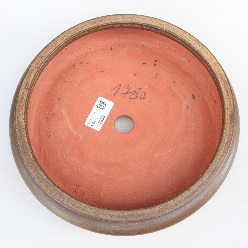 Keramikschale  23,5 x 23,5 x 7 cm, Farbe: braun