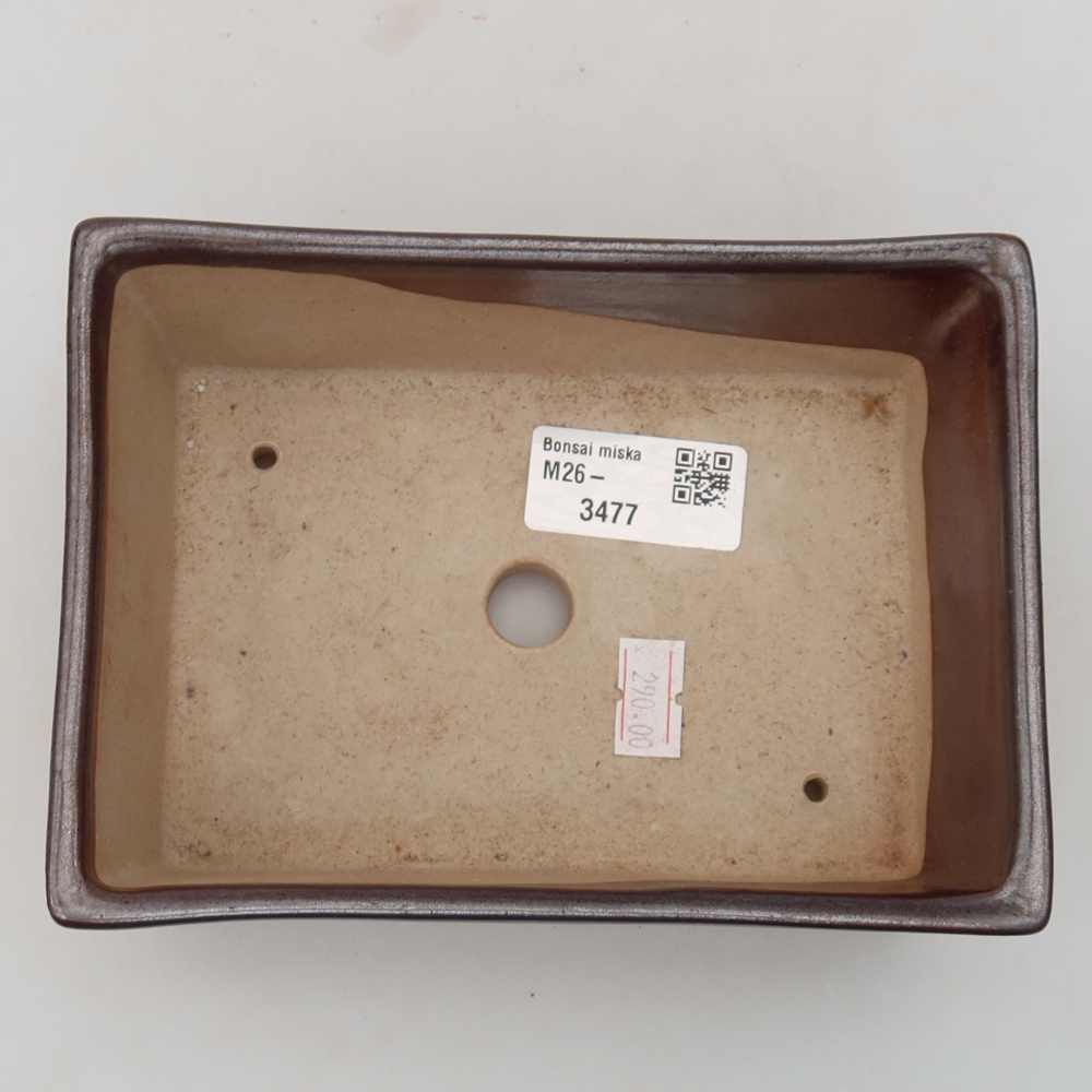 Keramik-Bonsai-Schale 16 x 11,5 x 5,5 cm, Farbe: braun