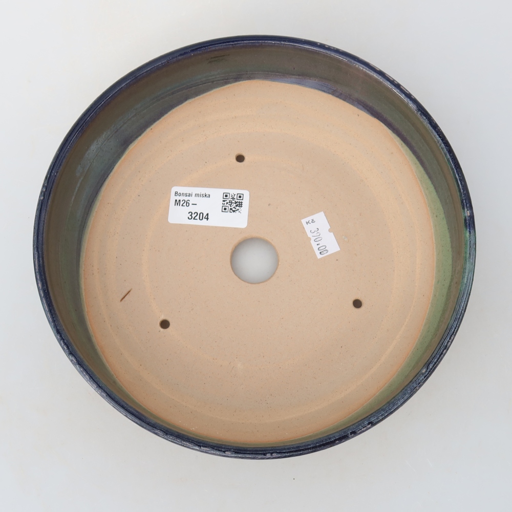 Bonsaischale aus Keramik 19 x 19 x 6 cm, Farbe blau