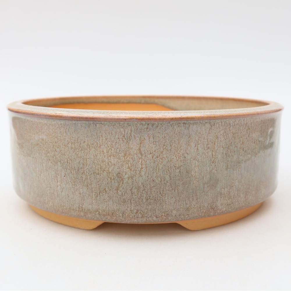 Keramik-Bonsai-Schale, 19 x 19 x 6,5 cm, Farbe: Beige
