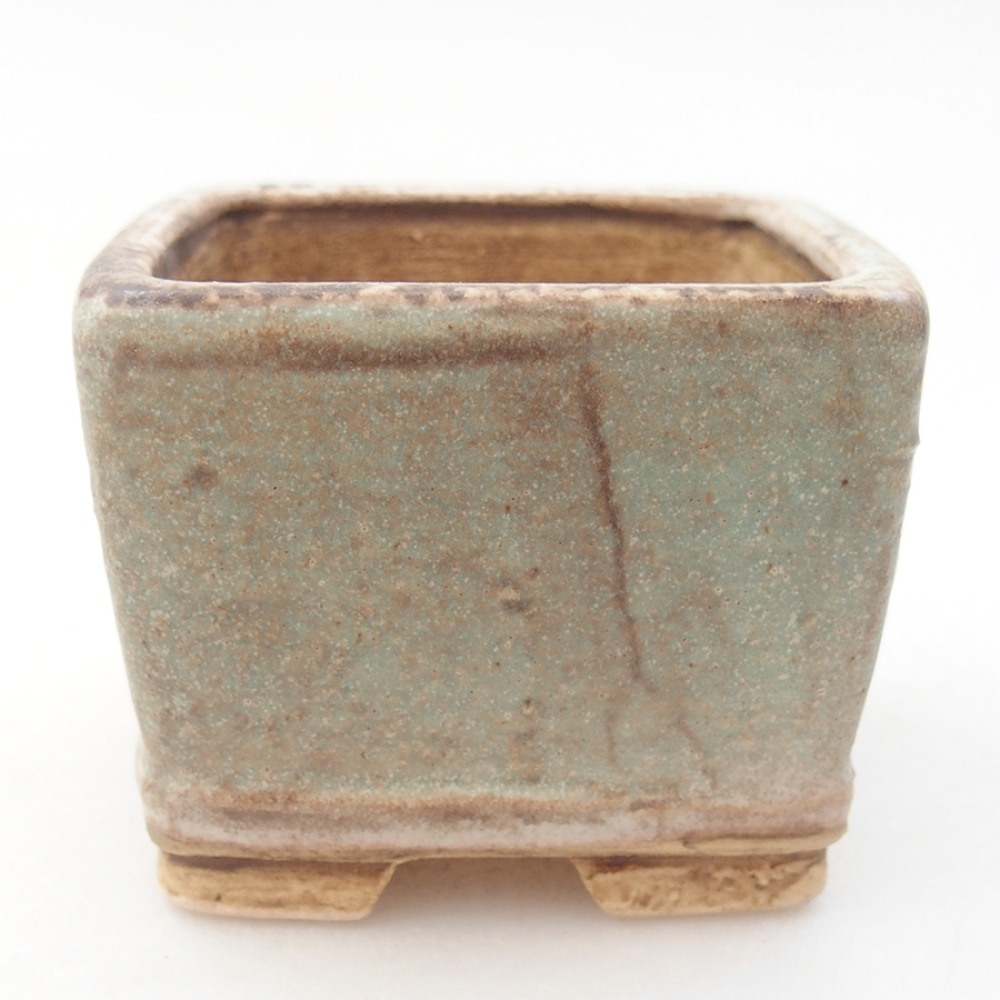 Bonsaischale aus Keramik 6 x 6 x 4,5 cm, Grün Farbe