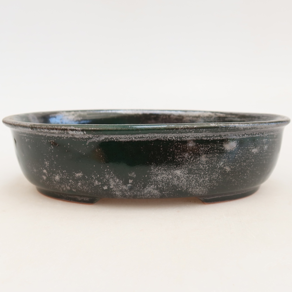 Keramik-Bonsai-Schale 19 x 14,5 x 5 cm, Farbe: grün