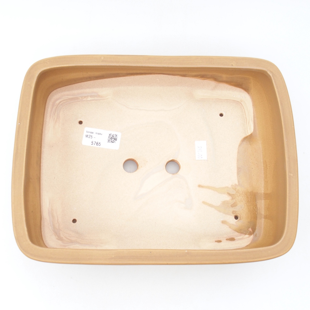 Keramik-Bonsaischale 27 x 20,5 x 7 cm, Farbe Beige