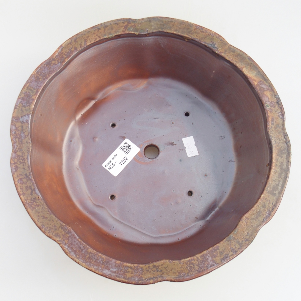 Bonsaischale aus Keramik 27 x 27 x 8 cm, braun