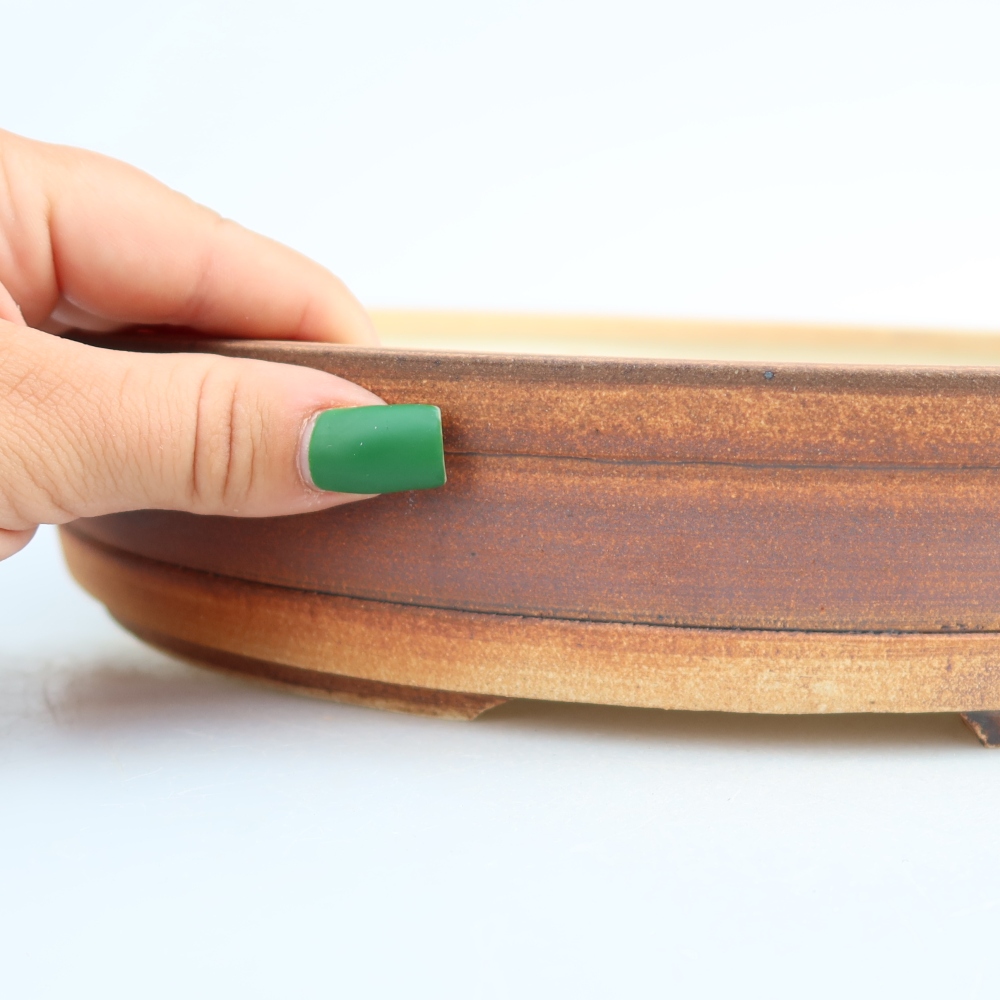 Keramikschale  29,5 x 29,5 x 5,5 cm, Farbe: braun