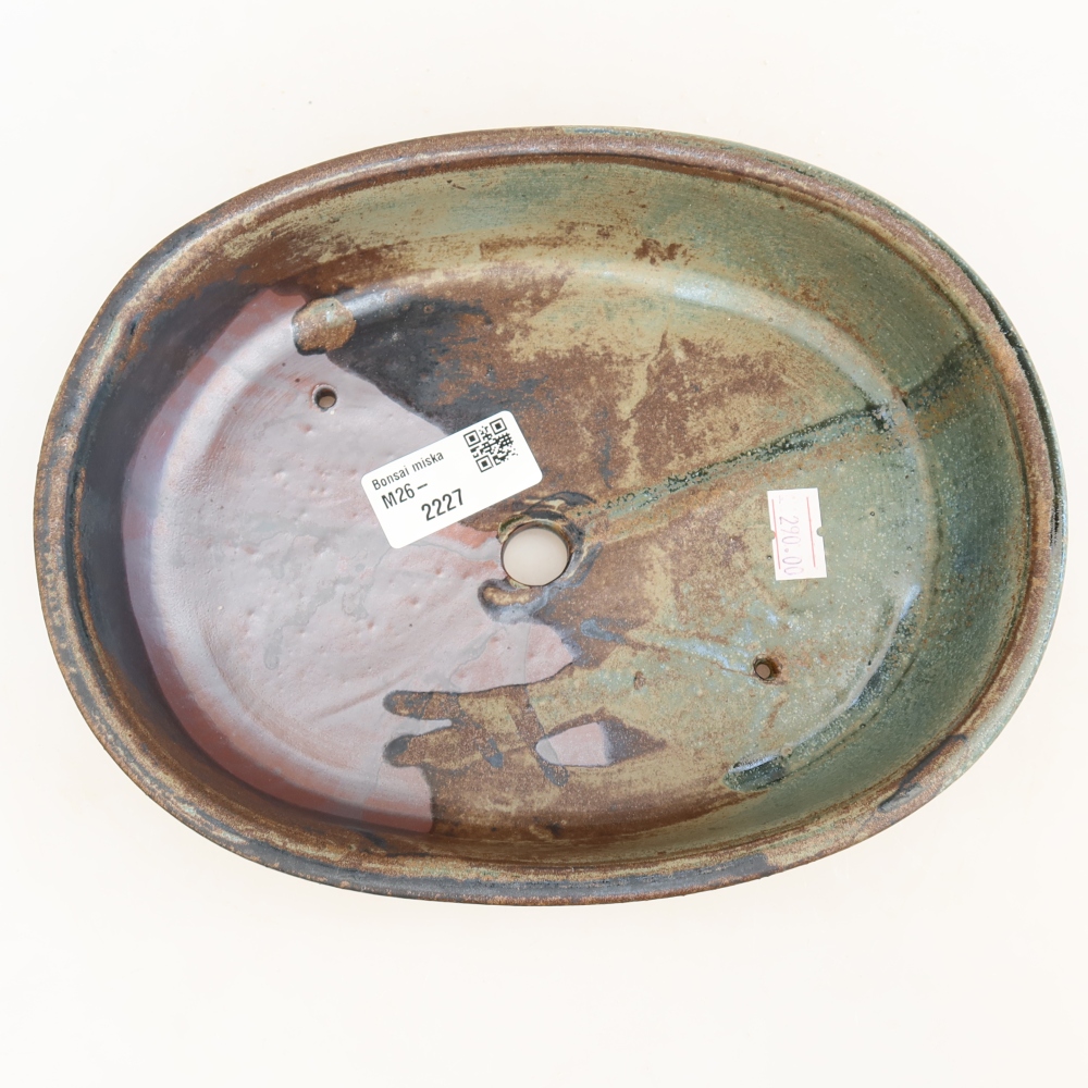 Bonsaischale aus Keramik 22 x 17 x 5 cm, braun