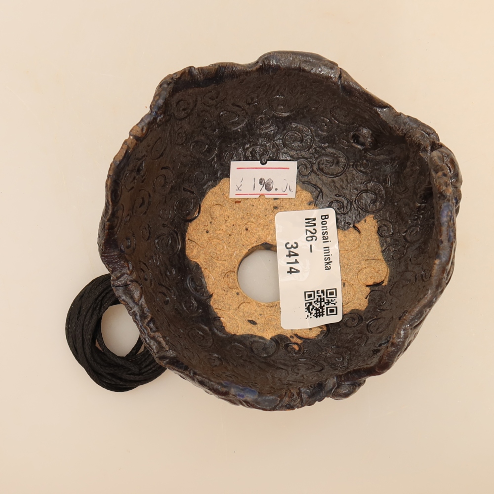 Keramikschale für Kokedama, 10 × 9 × 8 cm, Farbe: Blau