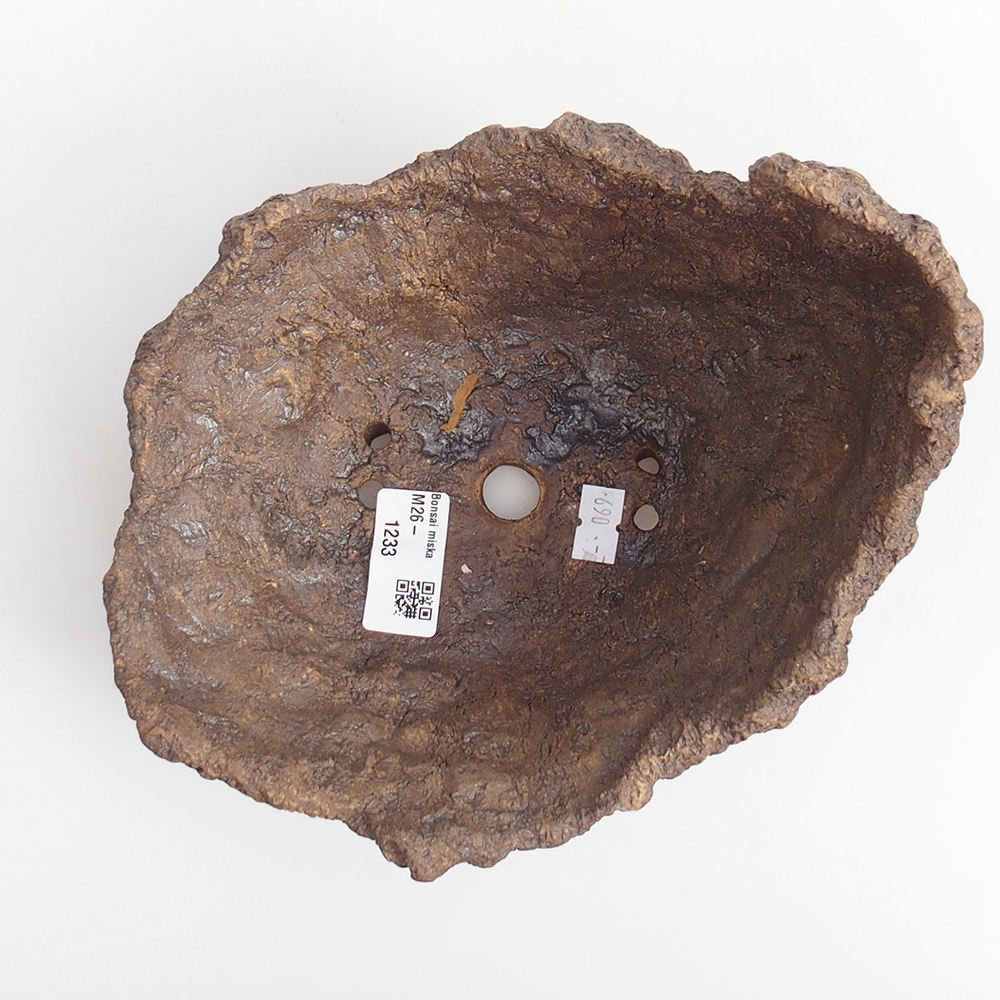 Keramikschale 19 x 15 x 14 cm , Farbe braun