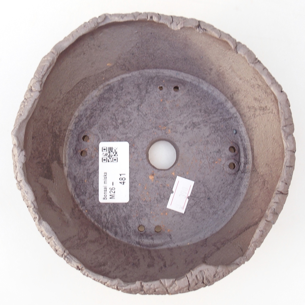 Bonsaischale aus Keramik 16 x 16 x 5 cm, metallfarben