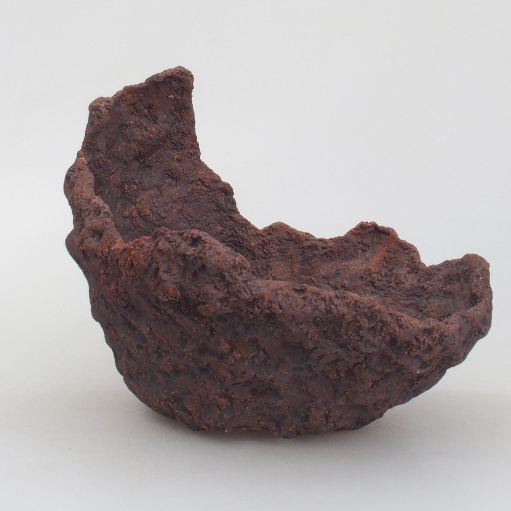 Keramikschale 18 x 15 x 18 cm, braun Farbe