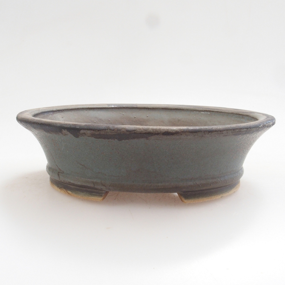 Bonsaischale aus Keramik 13,,5 x 12 x 3,5 cm, Farbe blau