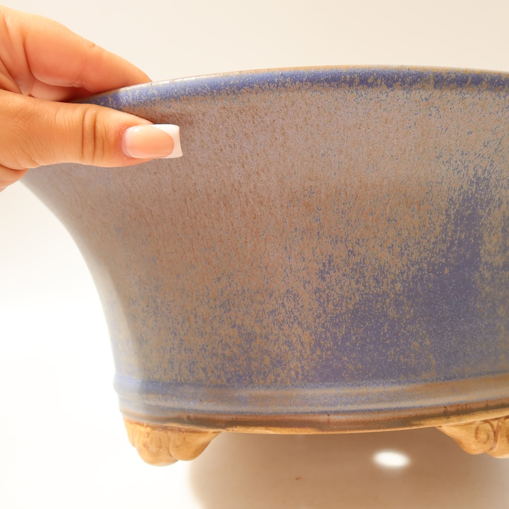 Keramik-Bonsai-Schale 32 x 32 x 14 cm, Farbe: Blau