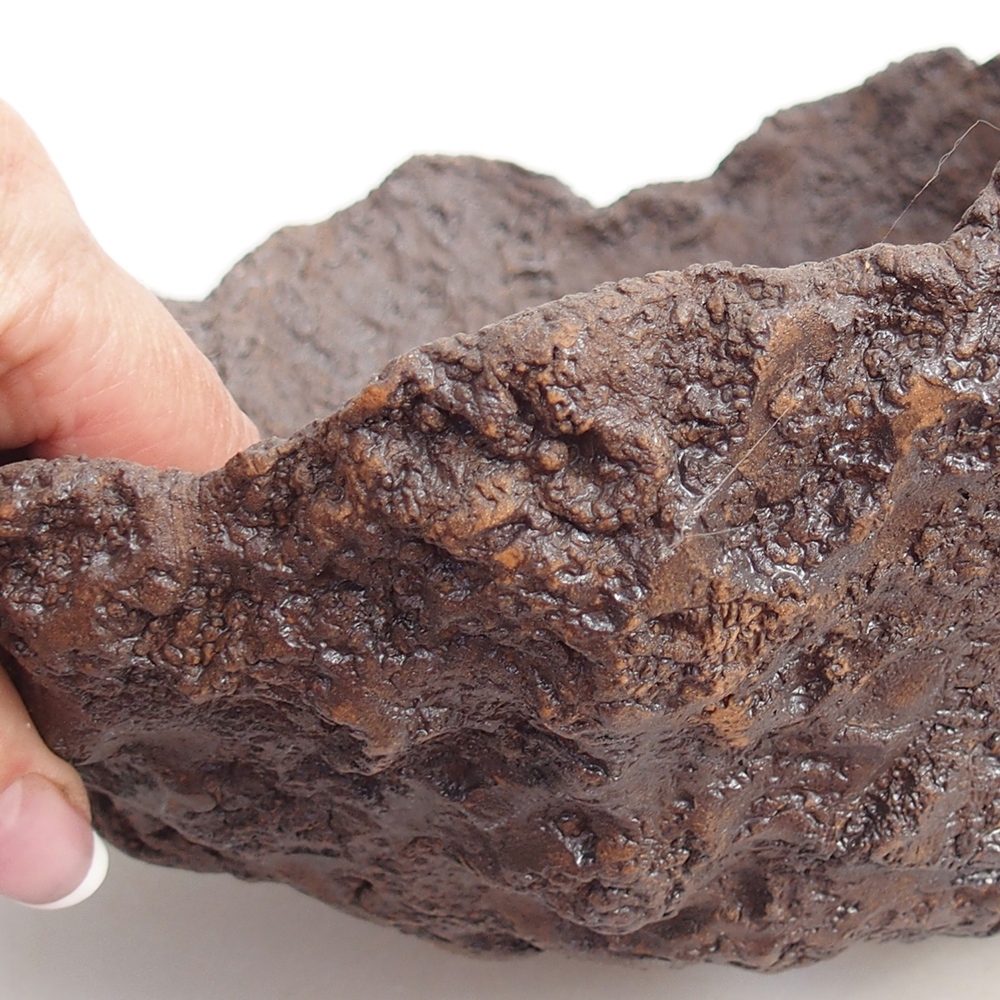 Keramikschale 19 x 15 x 14 cm , Farbe braun