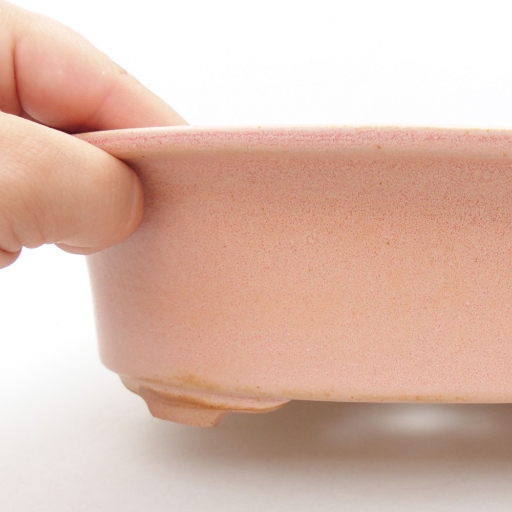 Keramik-Bonsaischale 23 x 18 x 6,5 cm, Farbe rosa