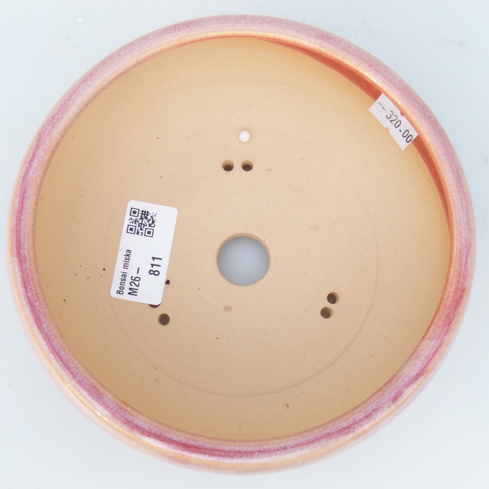Bonsaischale aus Keramik 15,5 x 15,5 x 6 cm, rosa