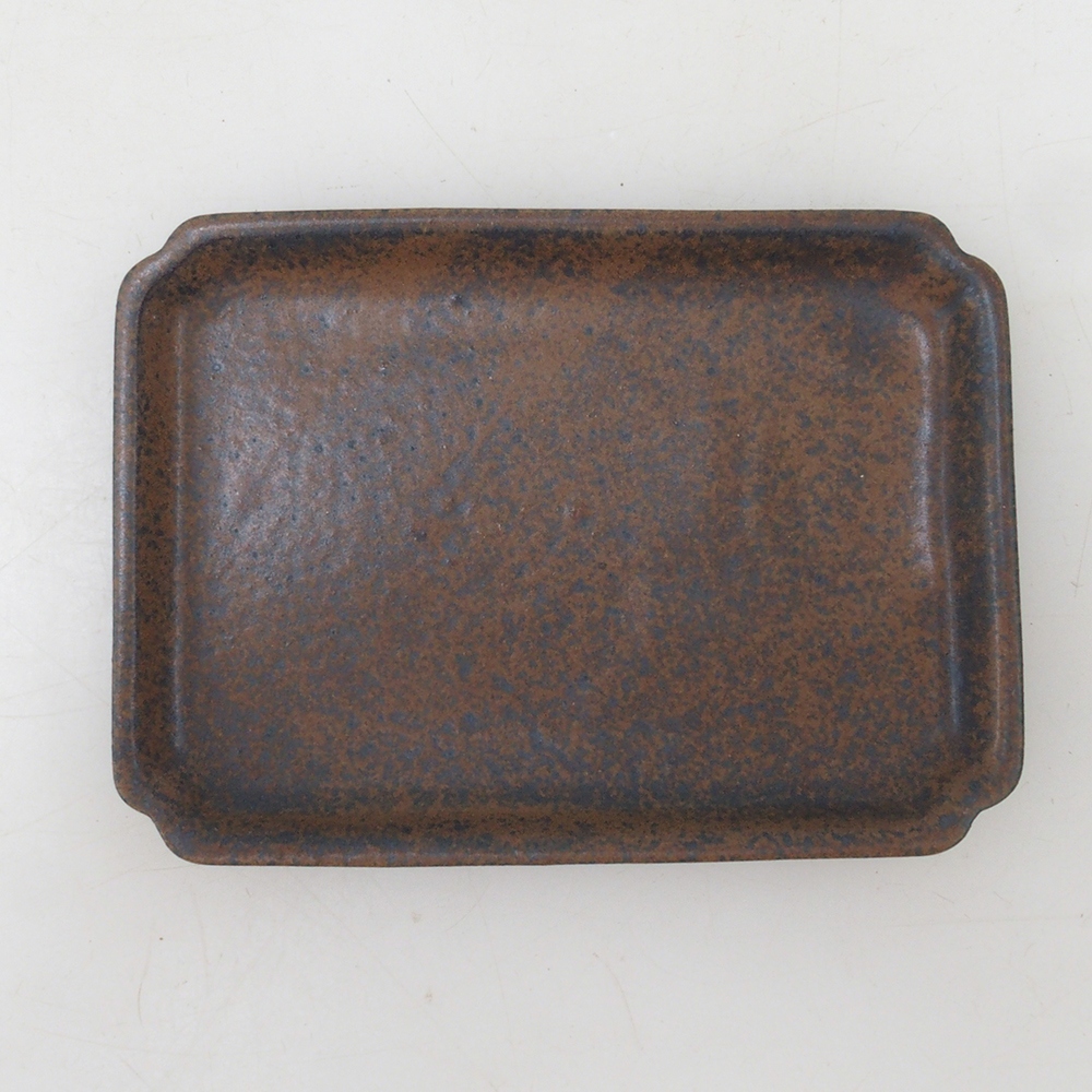 Bonsai-Schale rechteckig D5-S – 11,5 x 8,5 x 1 cm – braun