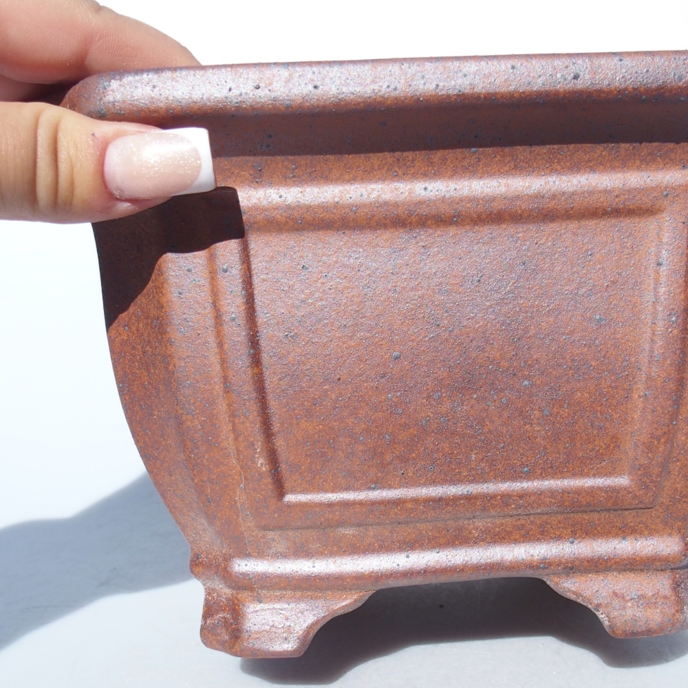 Schale 18 x 18 x 11,5 cm braun