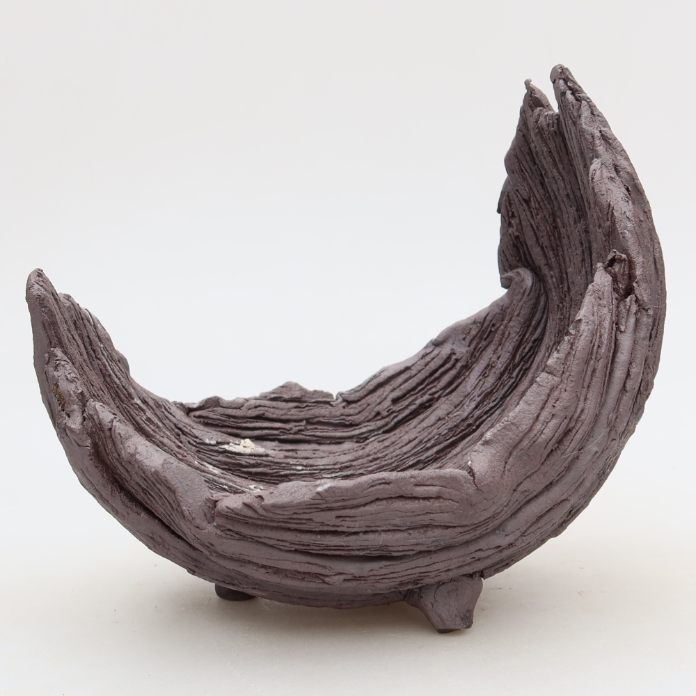 Keramikschale  15 x 11 x 15 cm, Farbe: braun
