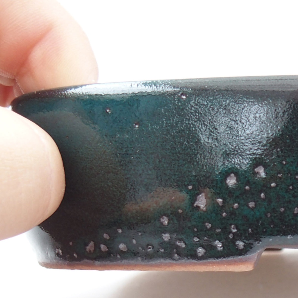 Keramik-Bonsaischale 16 x 11 x 3,5 cm, Farbe Grün