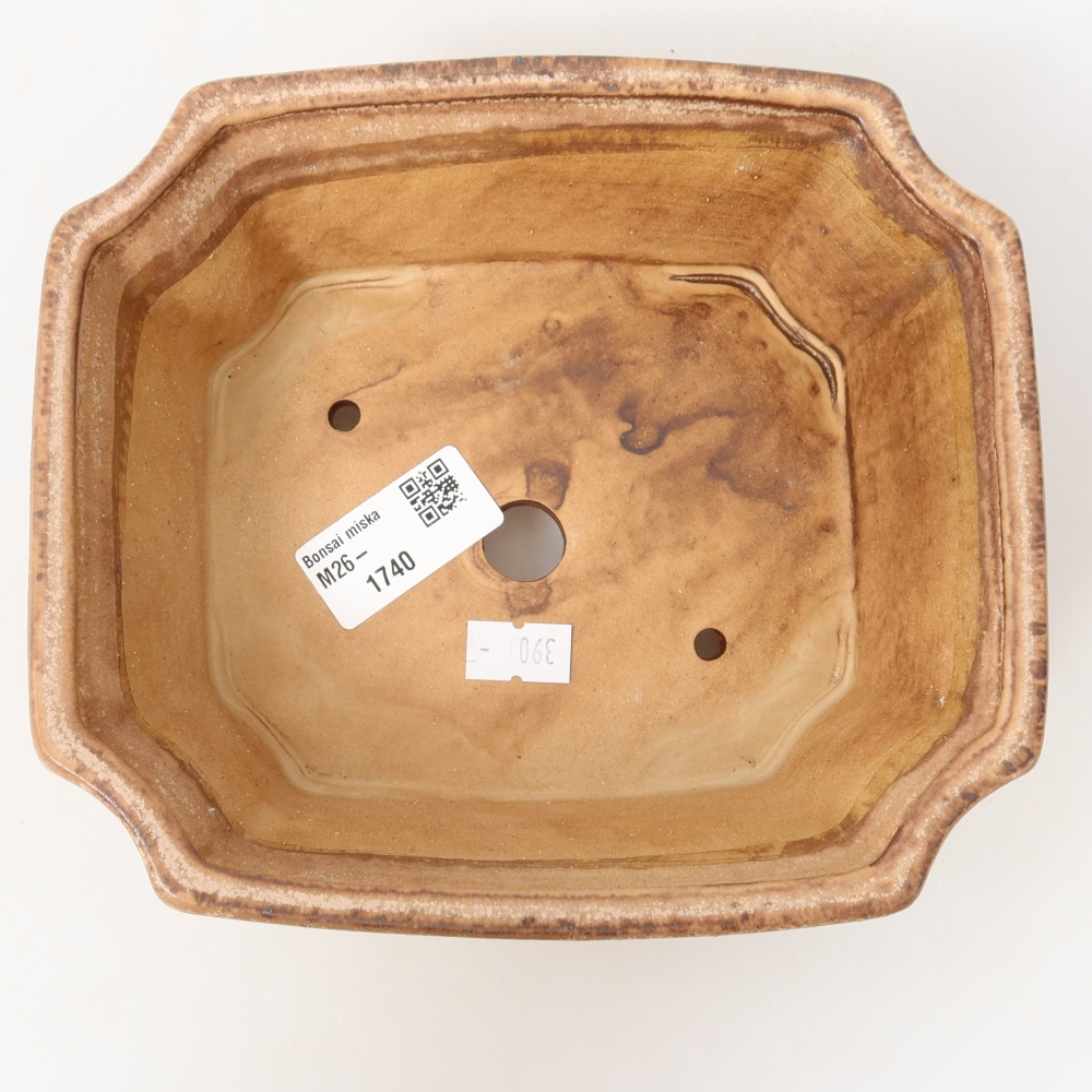 Keramik-Bonsai-Schale 18 x 15 x 6 cm, Farbe: Rosa