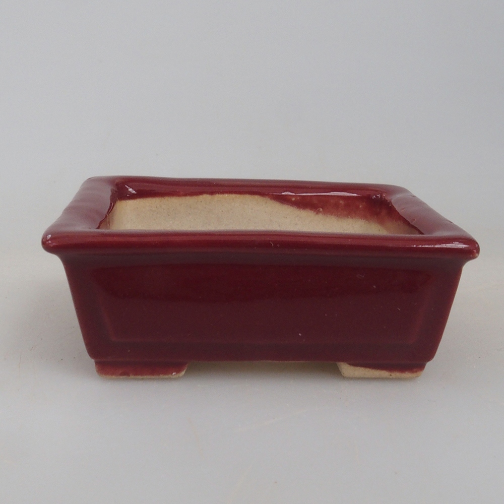 Mini-Bonsaischale 6 x 4,5 x 2 cm, Farbe Burgunder