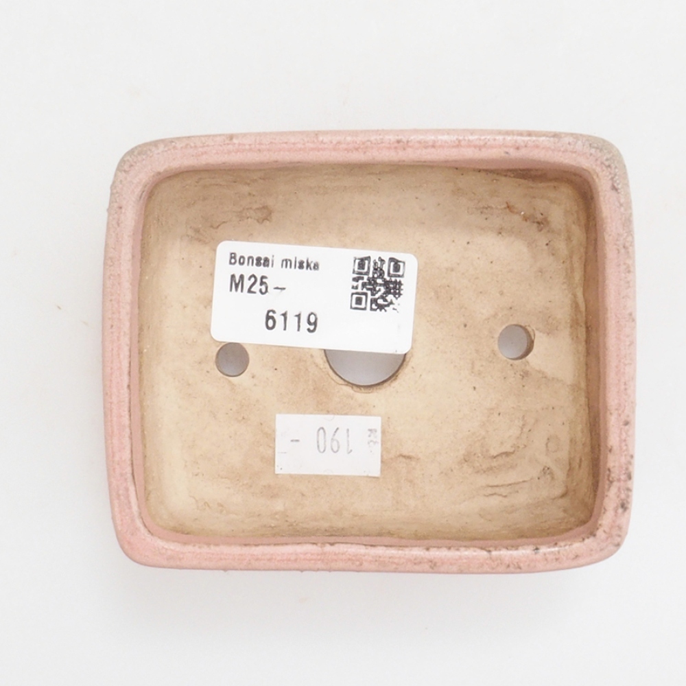 Bonsaischale aus Keramik 9,5 x 8 x 3,5 cm, Farbe rosa