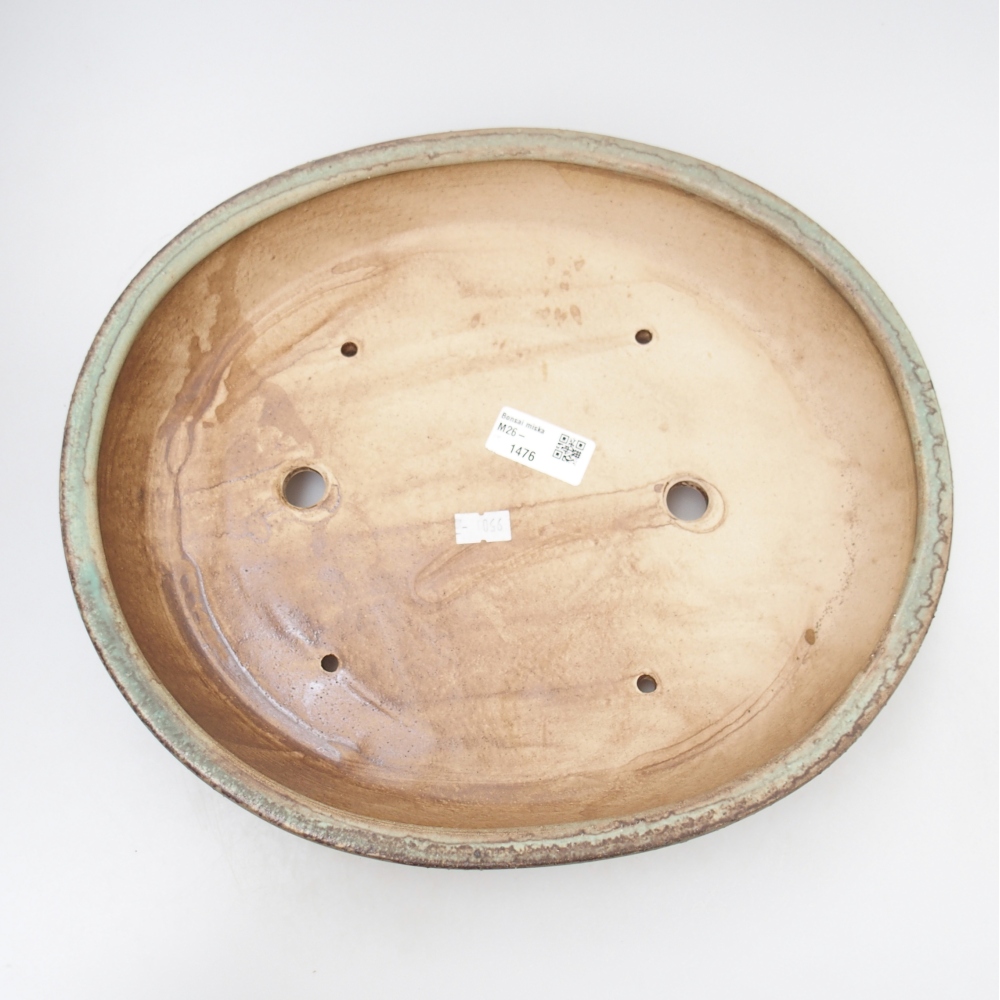 Bonsaischale aus Keramik 31,5 x 27,5 x 6 cm, grün