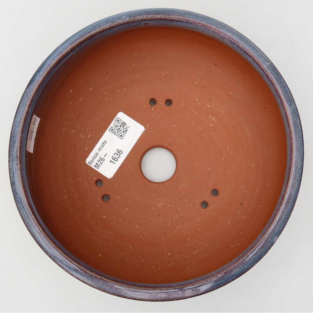 Bonsaischale aus Keramik 16 x 16 x 5 cm, Farbe blau