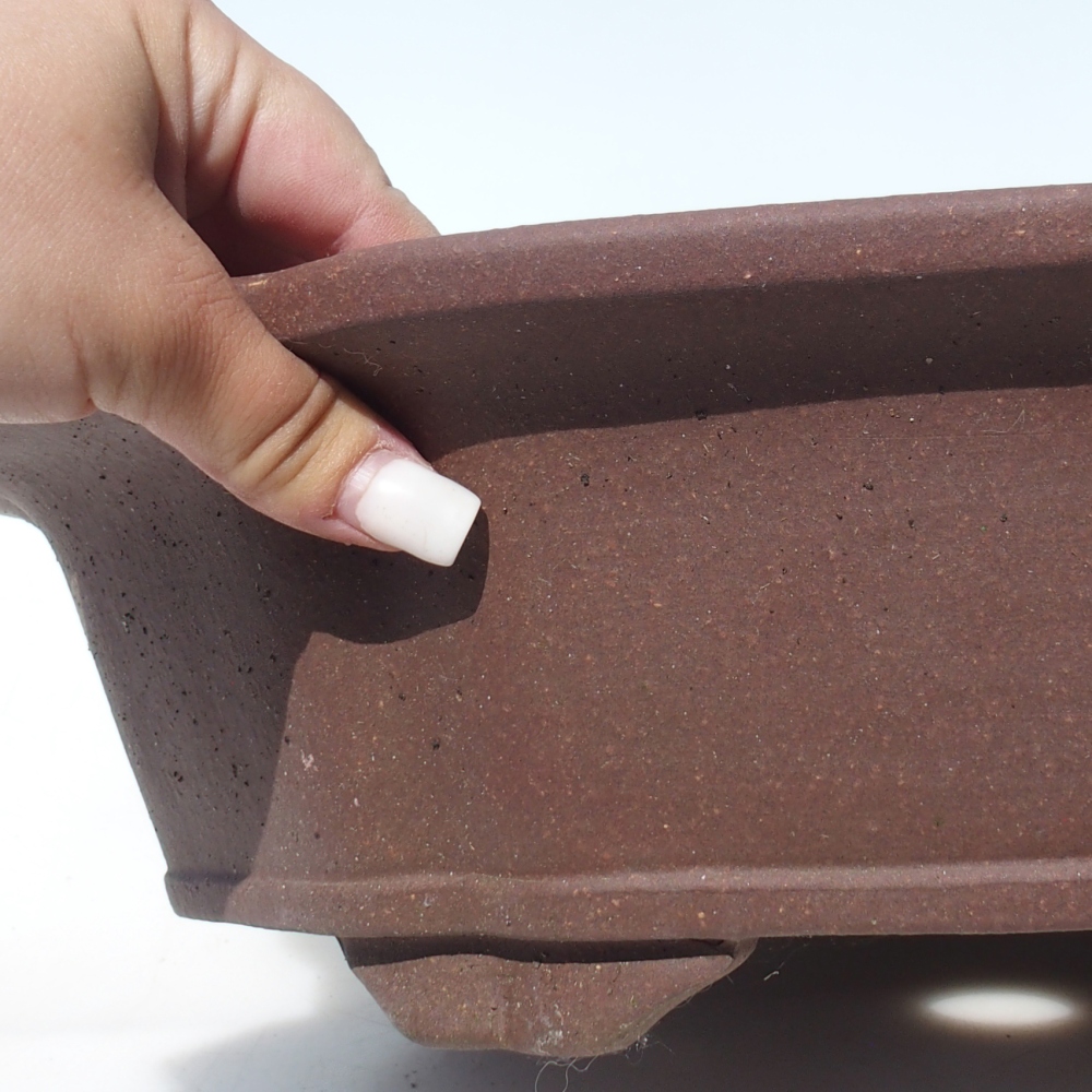 Bonsaischale 38 x 38 x 10,5 cm Birke braun