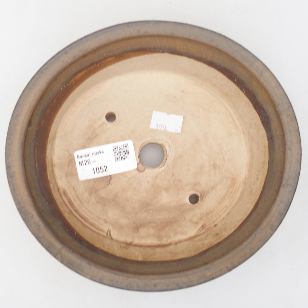 Bonsaischale aus Keramik 17,5 x 16 x 5 cm, braun