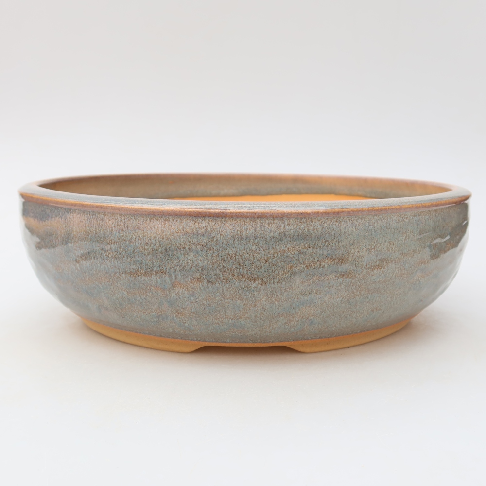 Bonsaischale aus Keramik 25,5 x 25,5 x 7 cm, grau