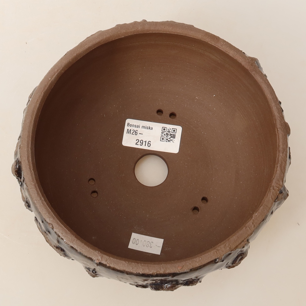 Keramik-Bonsai-Schale 16 x 16 x 8 cm, Farbe: braun
