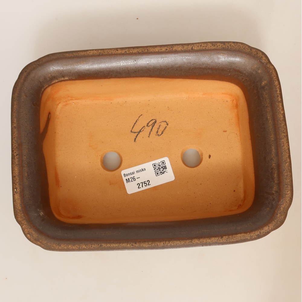 Keramikschale  20 x 15,5 x 5,5 cm, Farbe: braun