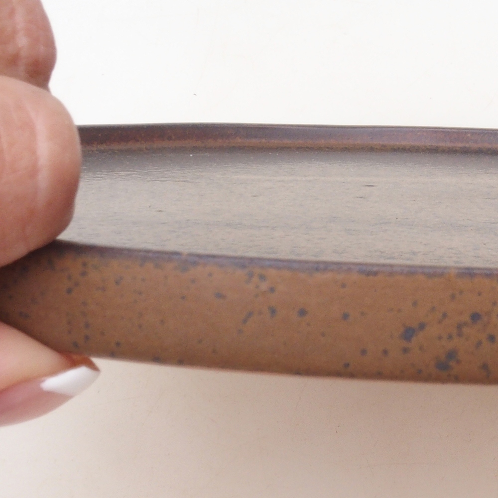 Bonsai-Schale rund D7-M – 24,5 × 24,5 × 1 cm – braun