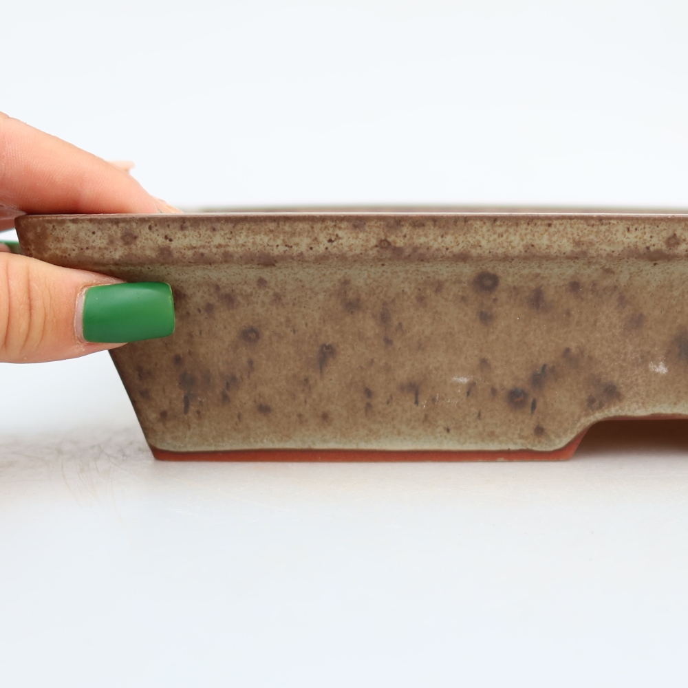 Keramikschale  26 x 20 x 5 cm, Farbe: braun