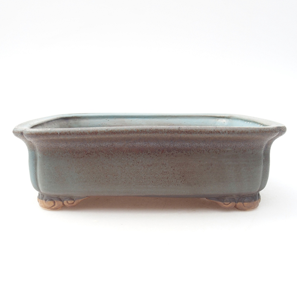 Bonsaischale aus Keramik 19,5 x 16,5 x 6 cm, Farbe blau