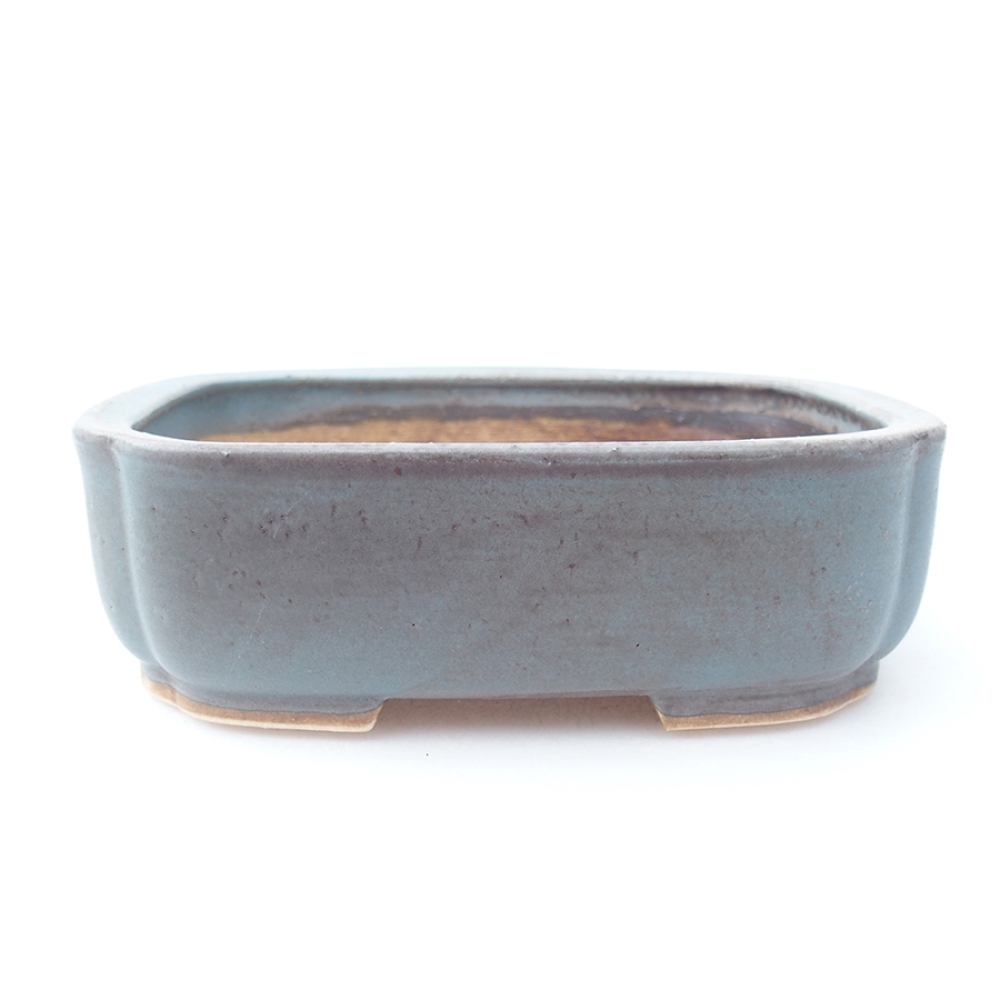 Bonsaischale aus Keramik 13,5 x 12 x 4 cm, Farbe blau