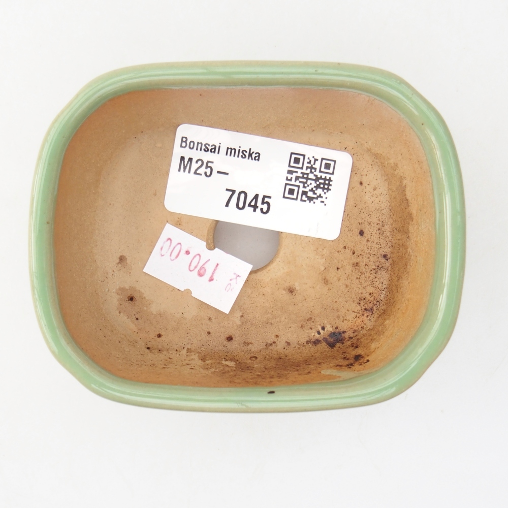 Bonsaischale aus Keramik 8,5 x 7 x 3,5 cm, grün
