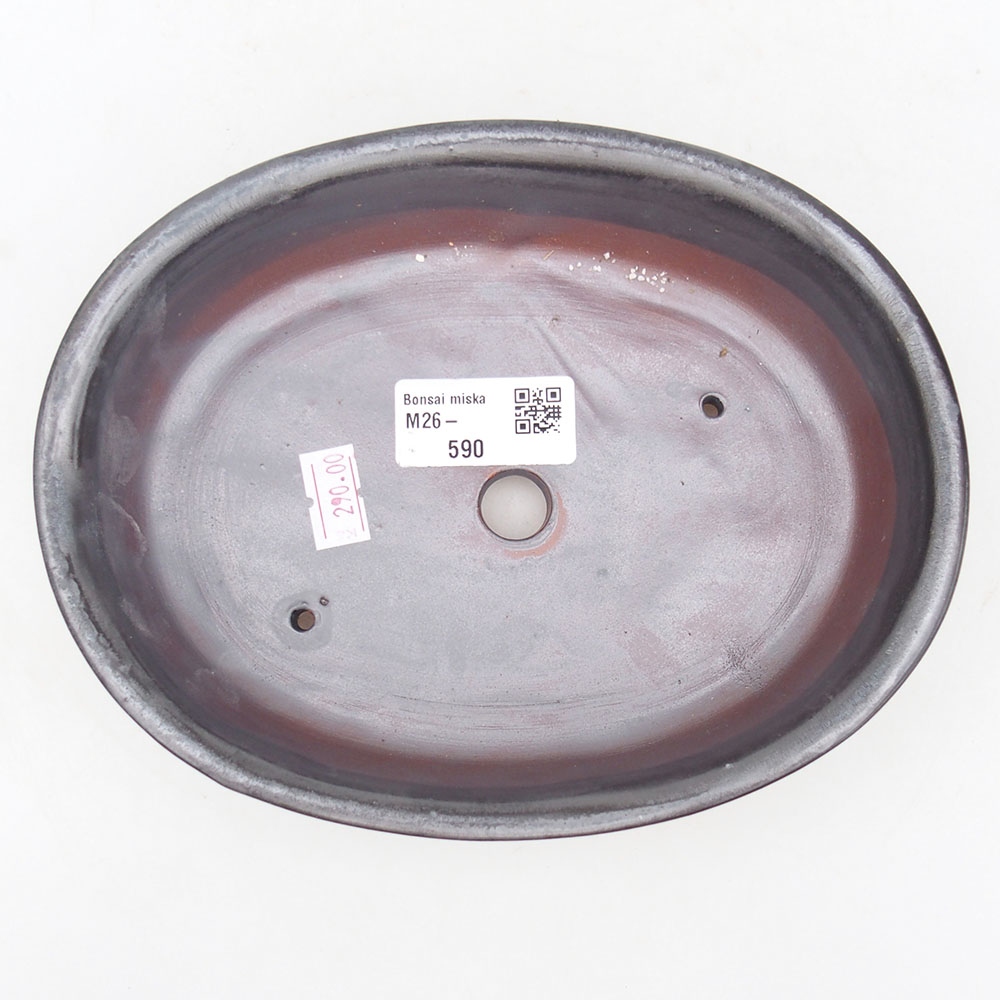 Bonsaischale aus Keramik 19 x 14 x 5 cm, Farbe rot