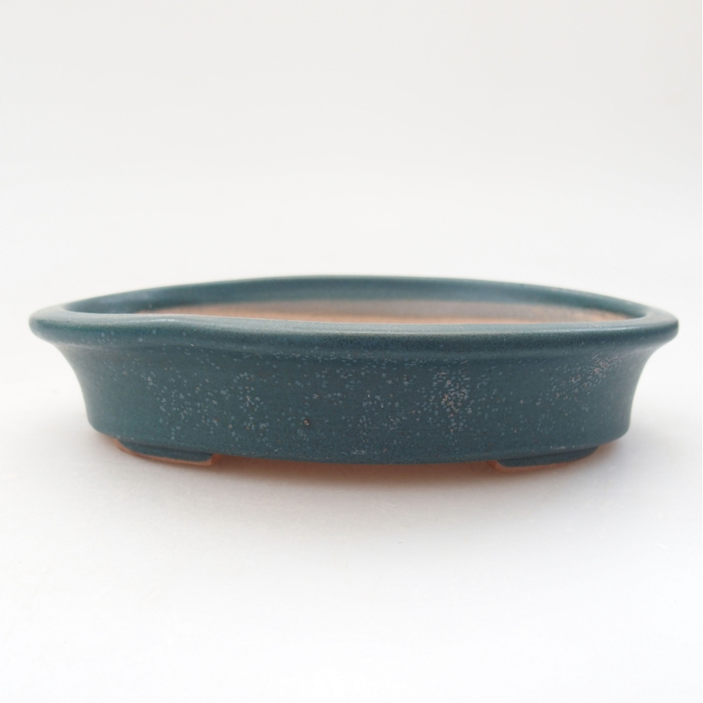 Keramik-Bonsaischale  13 x 11 x 3 cm, Farbe blue