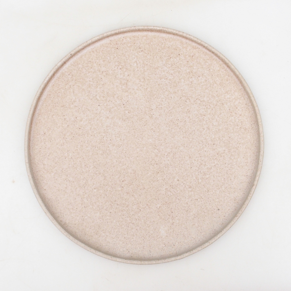Bonsai-Schale rund D7-M – 24,5 × 24,5 × 1 cm – beige