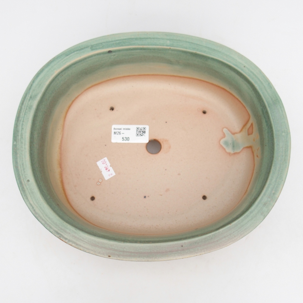 Bonsaischale aus Keramik 26 x 22 x 8 cm, grün